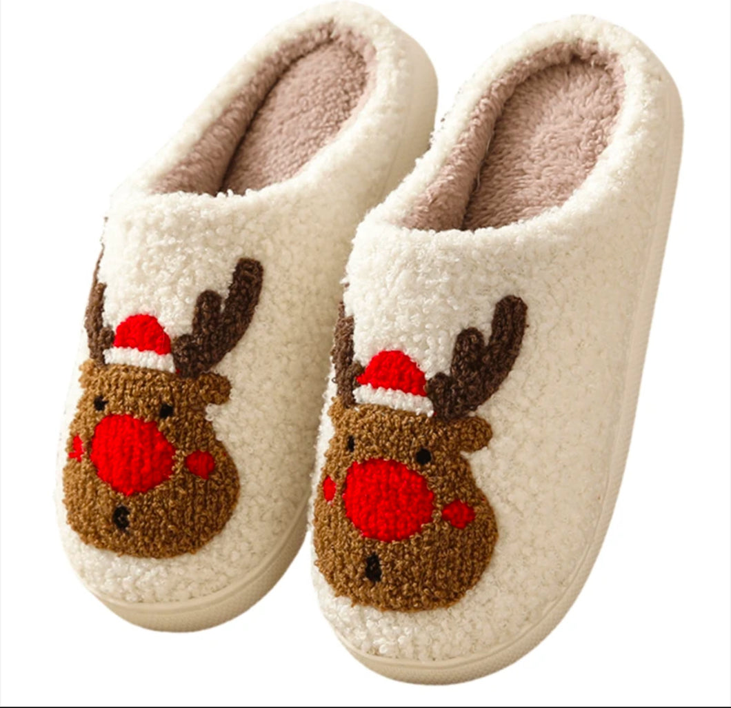 Santa Reindeer Slippers - Limited Quantity